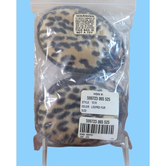 EarMitt Leopard Print Bandless Ear Muffs Thinsulate Warm & Portable - Picture 1 of 3